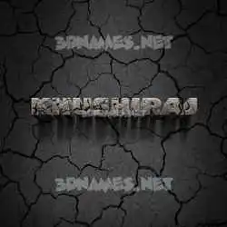 khushiraj in Cracked Stone style - 3D name wallpaper
