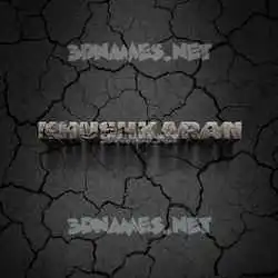 khushkaran in Cracked Stone style - 3D name wallpaper