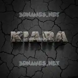 kiara in Cracked Stone style - 3D name wallpaper