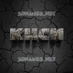 kiich in Cracked Stone style - 3D name wallpaper