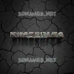 kimberlea in Cracked Stone style - 3D name wallpaper