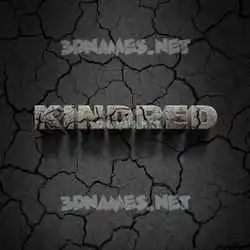 kindred in Cracked Stone style - 3D name wallpaper