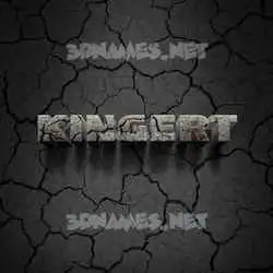 kingert in Cracked Stone style - 3D name wallpaper