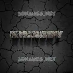 kinnedy in Cracked Stone style - 3D name wallpaper