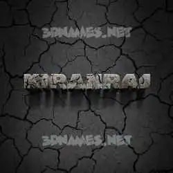 kiranraj in Cracked Stone style - 3D name wallpaper