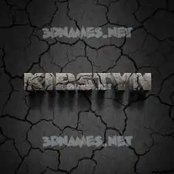 kirstyn in Cracked Stone style - 3D name wallpaper