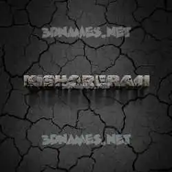 kishoreraji in Cracked Stone style - 3D name wallpaper