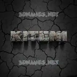 kiteni in Cracked Stone style - 3D name wallpaper