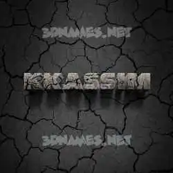 kkassim in Cracked Stone style - 3D name wallpaper