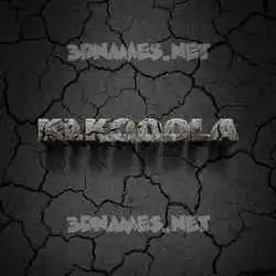 klkooola in Cracked Stone style - 3D name wallpaper