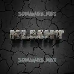 klmht in Cracked Stone style - 3D name wallpaper