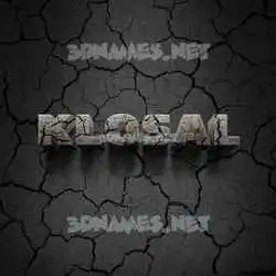 klosal in Cracked Stone style - 3D name wallpaper