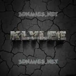 klylee in Cracked Stone style - 3D name wallpaper