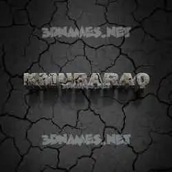 kmubaraq in Cracked Stone style - 3D name wallpaper