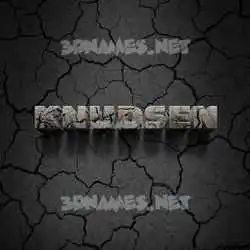 knudsen in Cracked Stone style - 3D name wallpaper