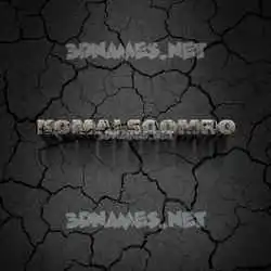 komalsoomro in Cracked Stone style - 3D name wallpaper