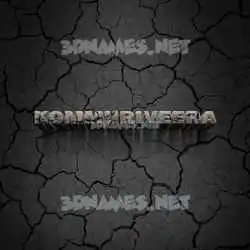 kommuriveera in Cracked Stone style - 3D name wallpaper