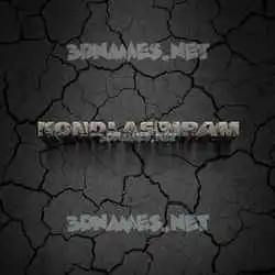 kondlasriram in Cracked Stone style - 3D name wallpaper