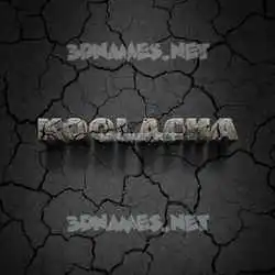 koolacha in Cracked Stone style - 3D name wallpaper