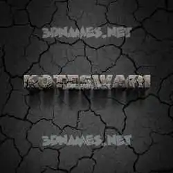 koteswari in Cracked Stone style - 3D name wallpaper