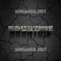 kourtnie in Cracked Stone style - 3D name wallpaper