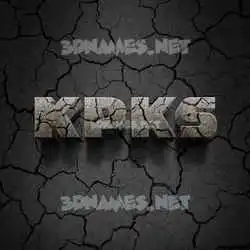kpks in Cracked Stone style - 3D name wallpaper