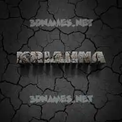 kriahna in Cracked Stone style - 3D name wallpaper
