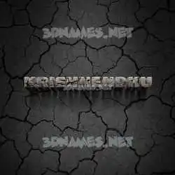 krishnendhu in Cracked Stone style - 3D name wallpaper