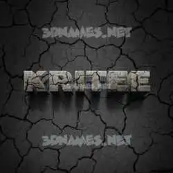 kritee in Cracked Stone style - 3D name wallpaper