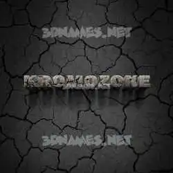 kromozone in Cracked Stone style - 3D name wallpaper