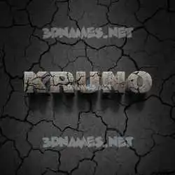kruno in Cracked Stone style - 3D name wallpaper