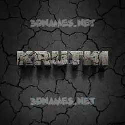 kruthi in Cracked Stone style - 3D name wallpaper