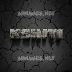 kshiti in Cracked Stone style - 3D name wallpaper