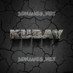 kubay in Cracked Stone style - 3D name wallpaper