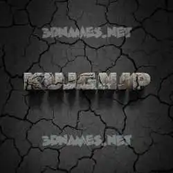 kujgnjp in Cracked Stone style - 3D name wallpaper
