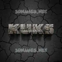 kuks in Cracked Stone style - 3D name wallpaper