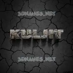 kuljit in Cracked Stone style - 3D name wallpaper