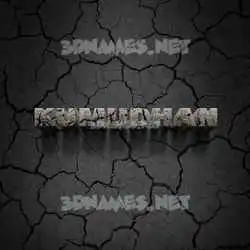 kumudhan in Cracked Stone style - 3D name wallpaper