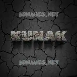 kunak in Cracked Stone style - 3D name wallpaper