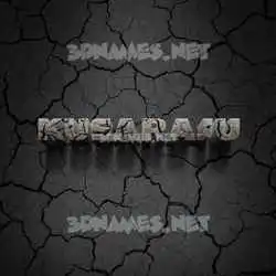 kusaraju in Cracked Stone style - 3D name wallpaper