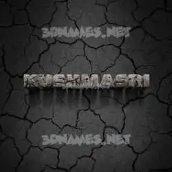 kushmasri in Cracked Stone style - 3D name wallpaper