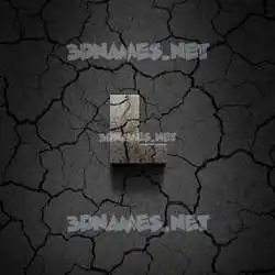 l in Cracked Stone style - 3D name wallpaper