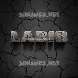 labib in Cracked Stone style - 3D name wallpaper