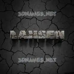 lahsen in Cracked Stone style - 3D name wallpaper