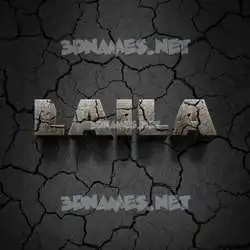 laila in Cracked Stone style - 3D name wallpaper