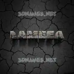 lameea in Cracked Stone style - 3D name wallpaper