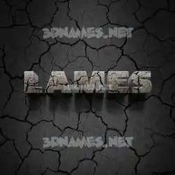 lames in Cracked Stone style - 3D name wallpaper