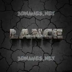 lance in Cracked Stone style - 3D name wallpaper