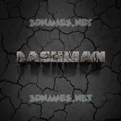 lashman in Cracked Stone style - 3D name wallpaper