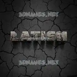 latish in Cracked Stone style - 3D name wallpaper